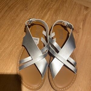 Brash super cute silver sling back sandal.  NWT
